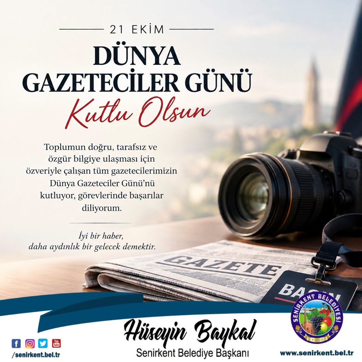 21 Ekim Dünya Gazeteciler Günü Kutlu Olsun